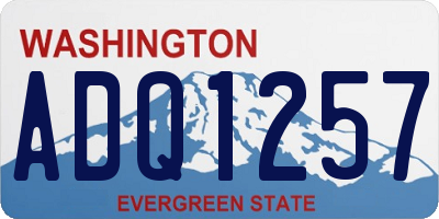 WA license plate ADQ1257