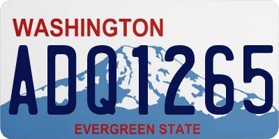 WA license plate ADQ1265