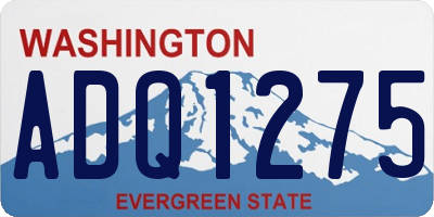 WA license plate ADQ1275