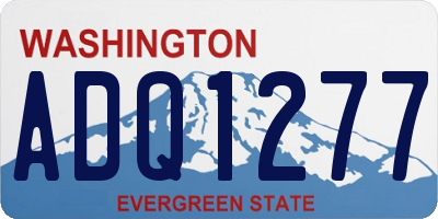 WA license plate ADQ1277