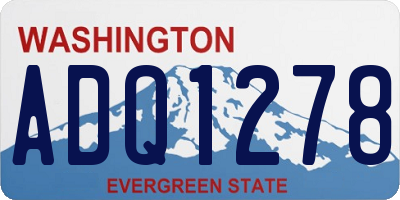 WA license plate ADQ1278