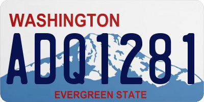 WA license plate ADQ1281