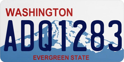 WA license plate ADQ1283