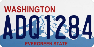 WA license plate ADQ1284