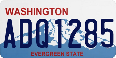 WA license plate ADQ1285