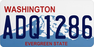 WA license plate ADQ1286