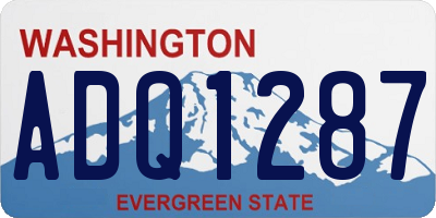 WA license plate ADQ1287