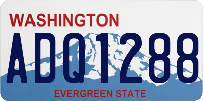 WA license plate ADQ1288