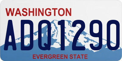 WA license plate ADQ1290