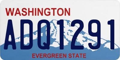 WA license plate ADQ1291