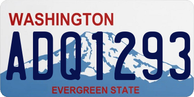WA license plate ADQ1293