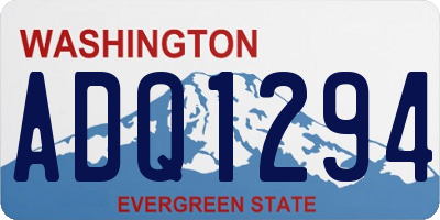 WA license plate ADQ1294