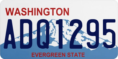 WA license plate ADQ1295