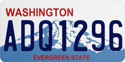 WA license plate ADQ1296