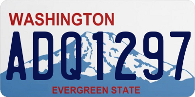 WA license plate ADQ1297
