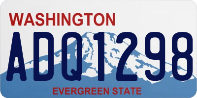 WA license plate ADQ1298