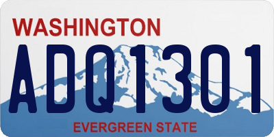WA license plate ADQ1301