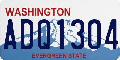 WA license plate ADQ1304