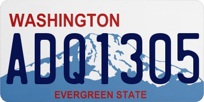 WA license plate ADQ1305