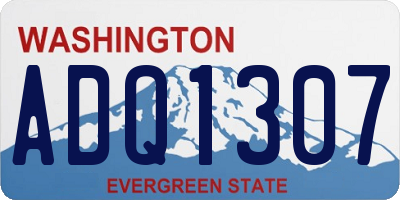 WA license plate ADQ1307
