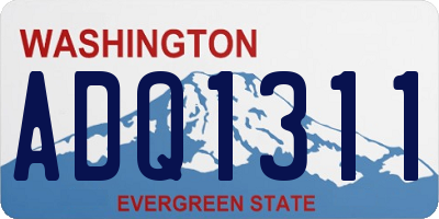 WA license plate ADQ1311
