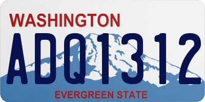 WA license plate ADQ1312