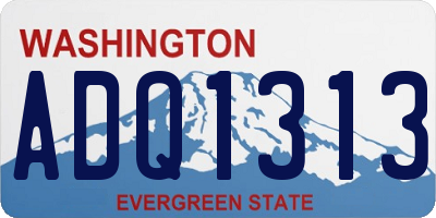 WA license plate ADQ1313