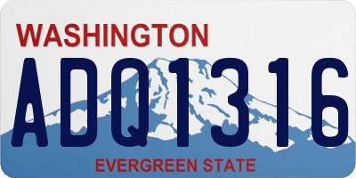 WA license plate ADQ1316