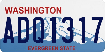 WA license plate ADQ1317