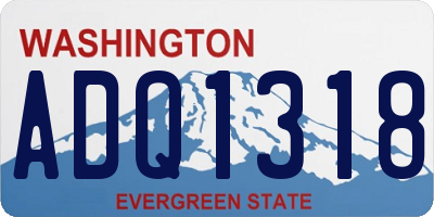 WA license plate ADQ1318