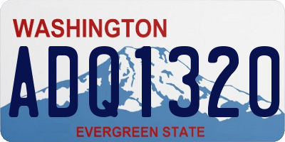 WA license plate ADQ1320