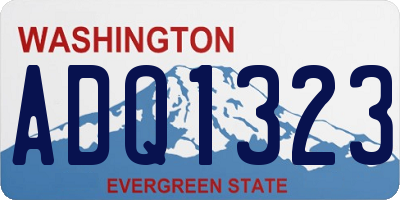 WA license plate ADQ1323
