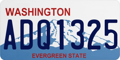 WA license plate ADQ1325