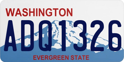 WA license plate ADQ1326