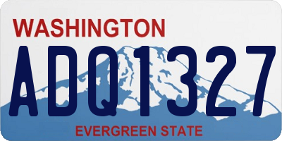 WA license plate ADQ1327