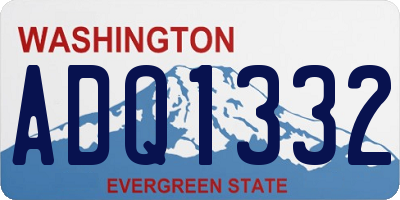 WA license plate ADQ1332