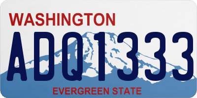 WA license plate ADQ1333