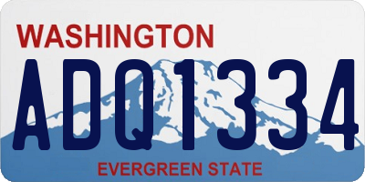 WA license plate ADQ1334