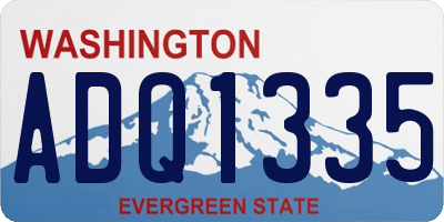 WA license plate ADQ1335