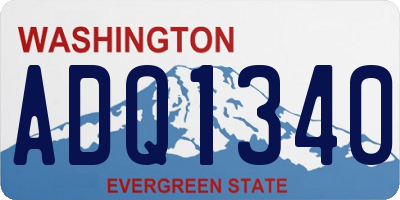 WA license plate ADQ1340