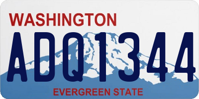 WA license plate ADQ1344