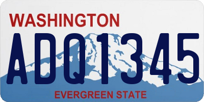 WA license plate ADQ1345