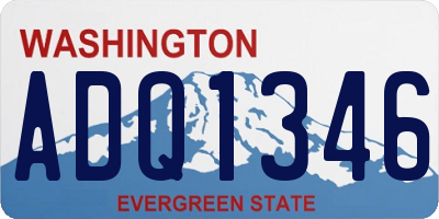 WA license plate ADQ1346