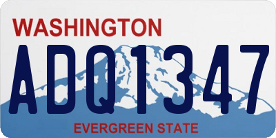 WA license plate ADQ1347