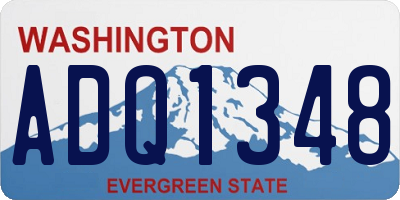 WA license plate ADQ1348