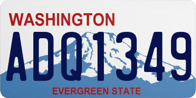 WA license plate ADQ1349