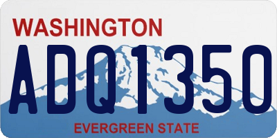 WA license plate ADQ1350