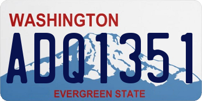 WA license plate ADQ1351