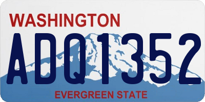 WA license plate ADQ1352