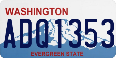 WA license plate ADQ1353
